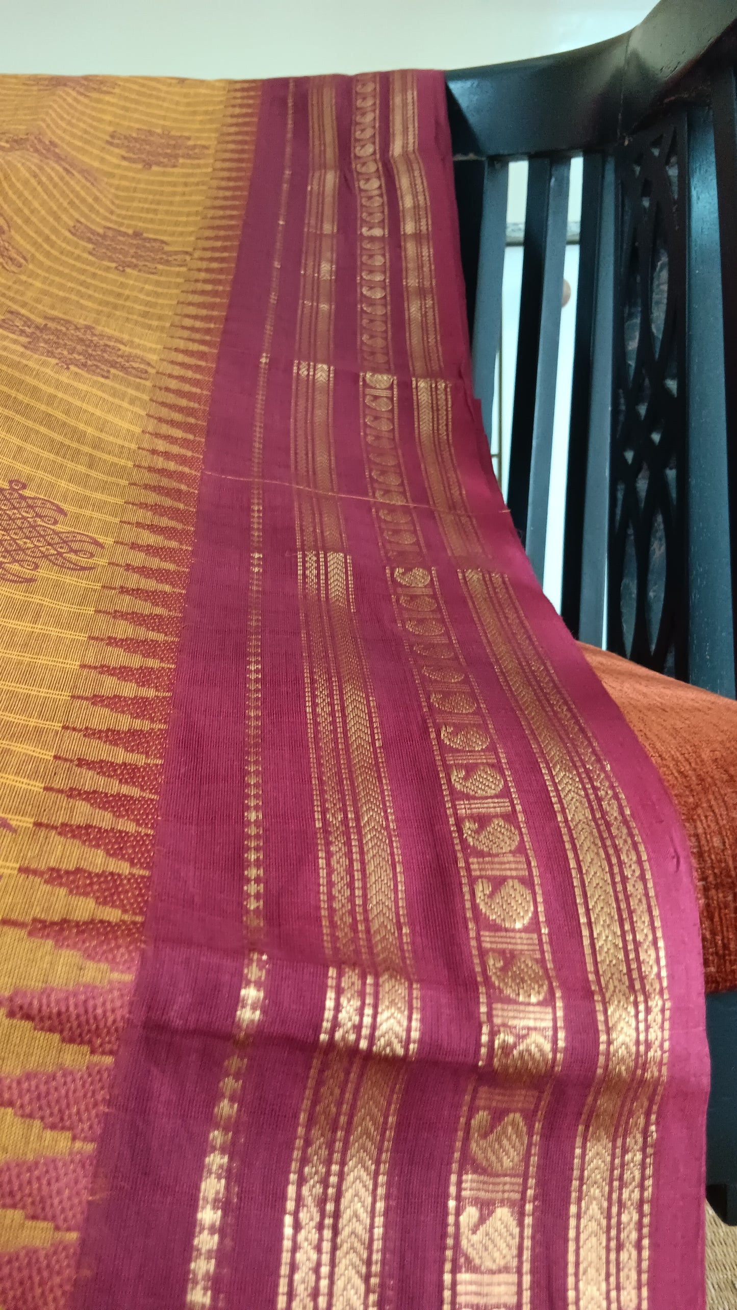 Striped function wear cotton saree (CGOP-963)