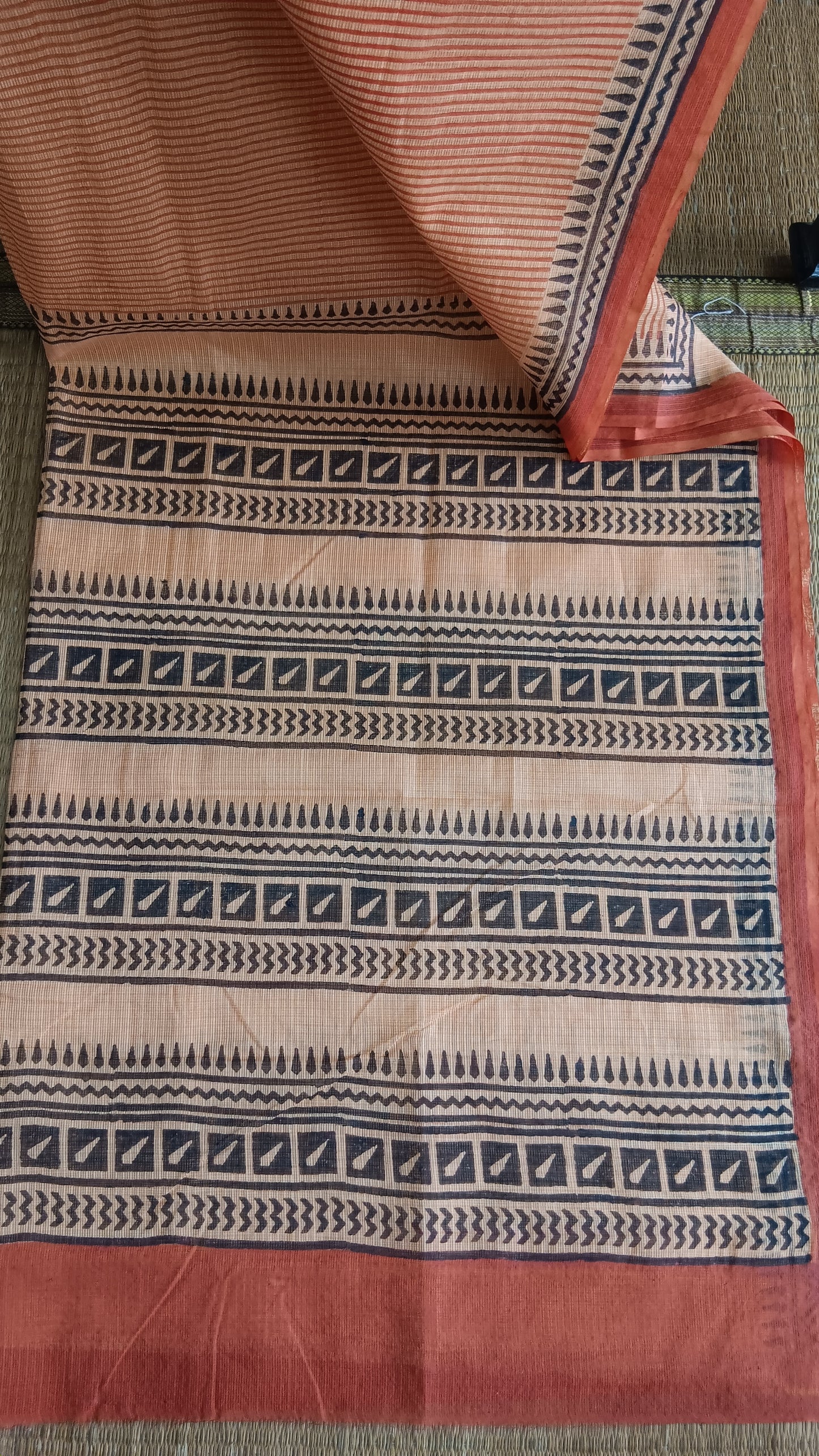 Stripes printed kota cotton saree (CKT-2211)