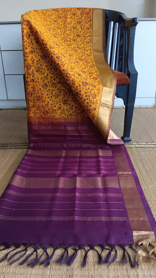 Traditional printed silk cotton saree (SC4-444)