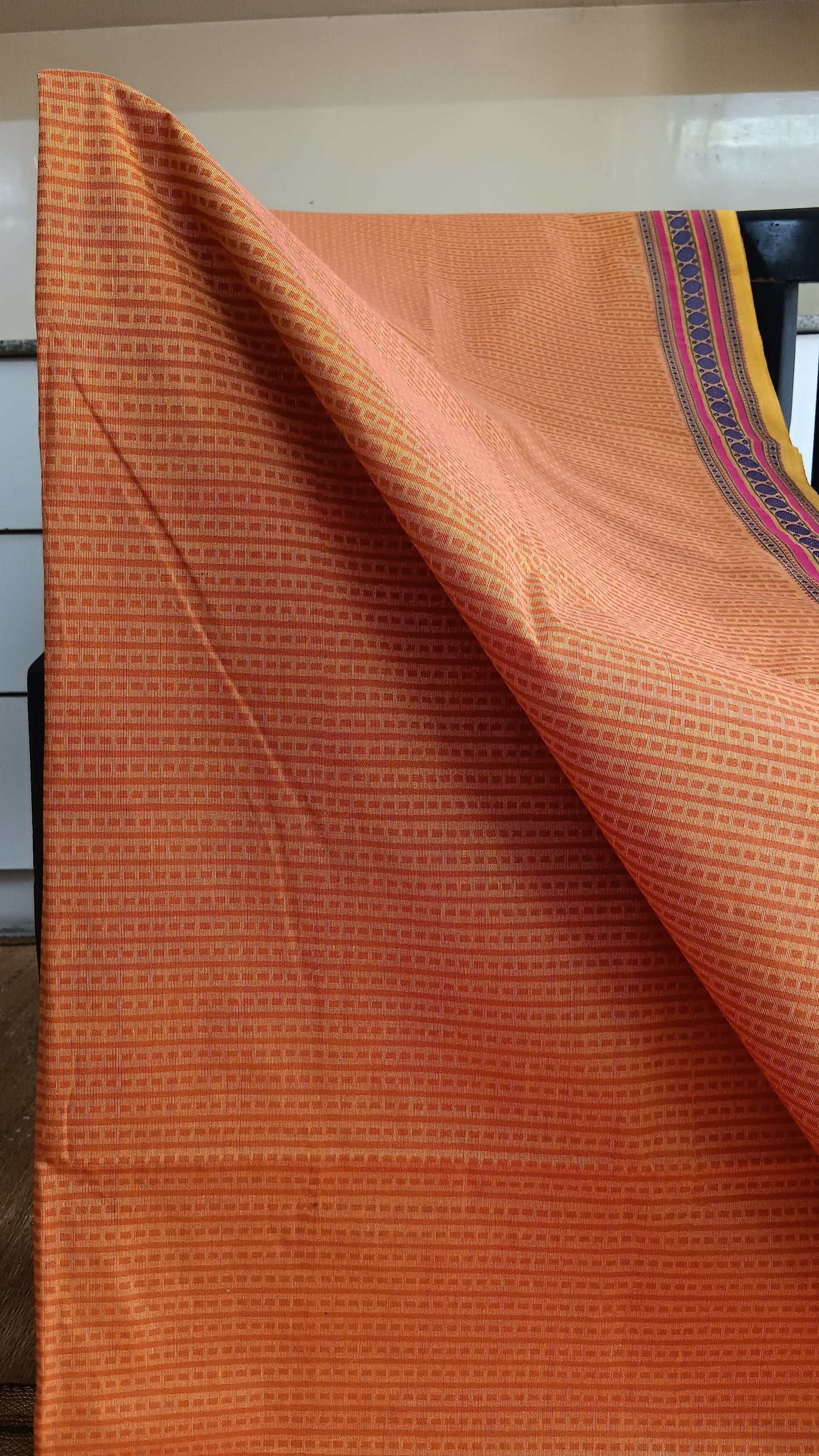 Yellow cotton daily use saree (DW-138)