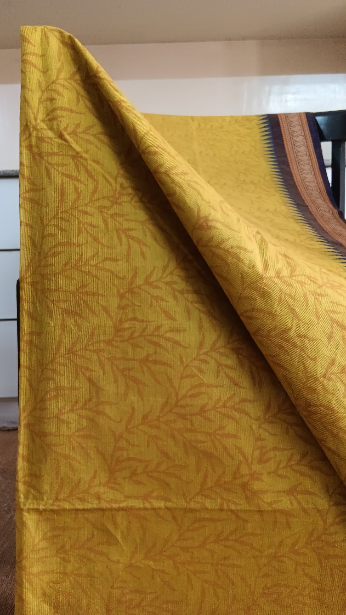 Yellow daily wear cotton saree (DW-502)