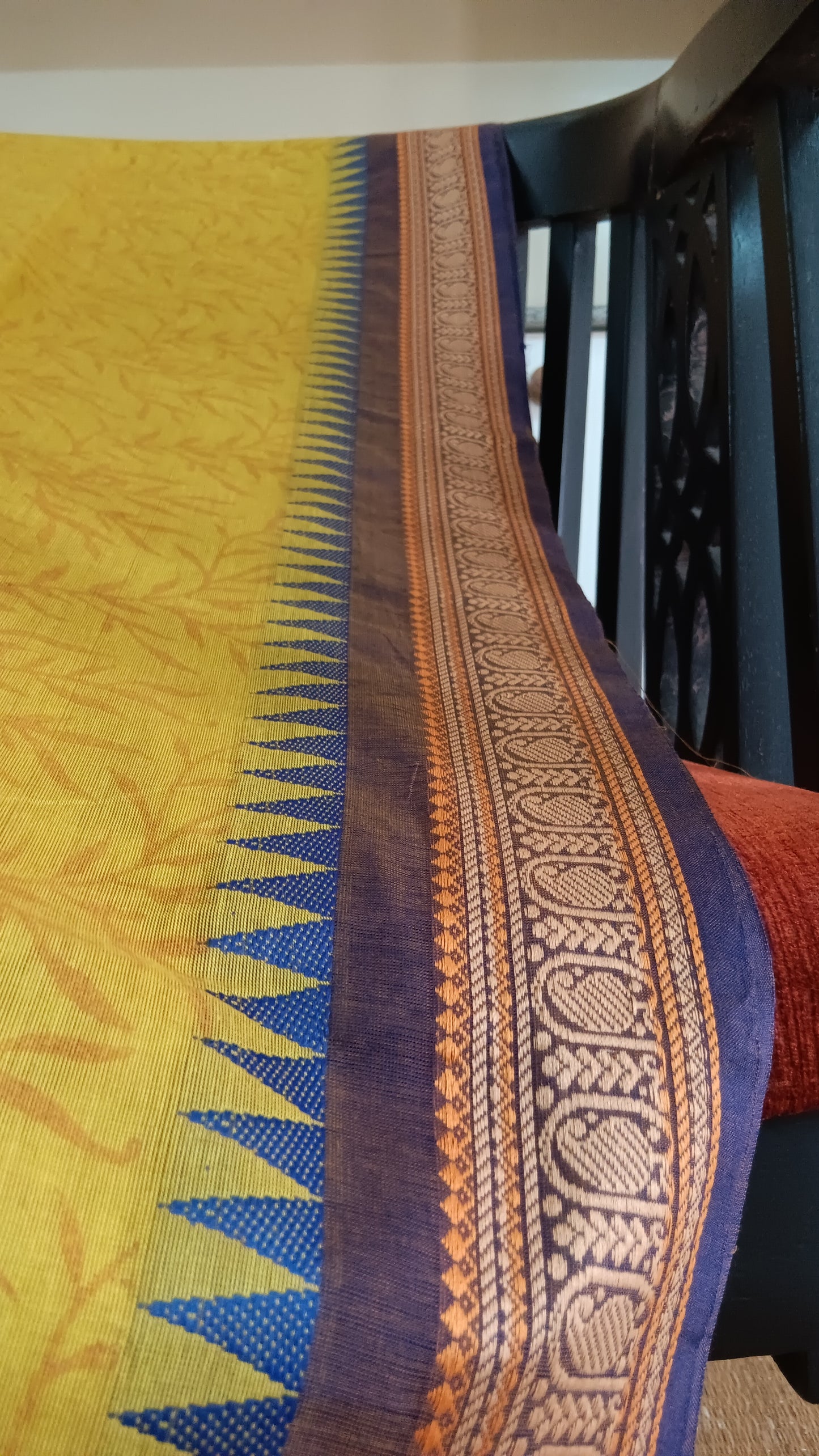 Yellow daily wear cotton saree (DW-502)