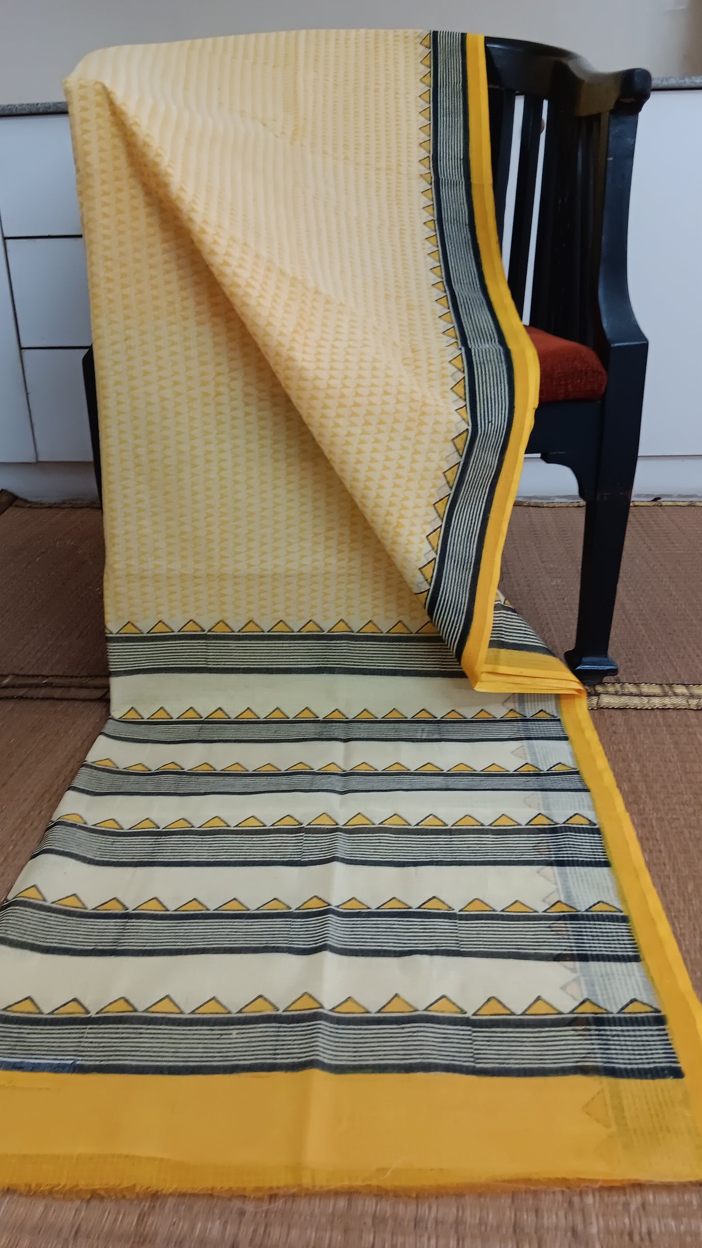 Yellow light weight kota cotton saree (CKT-228)