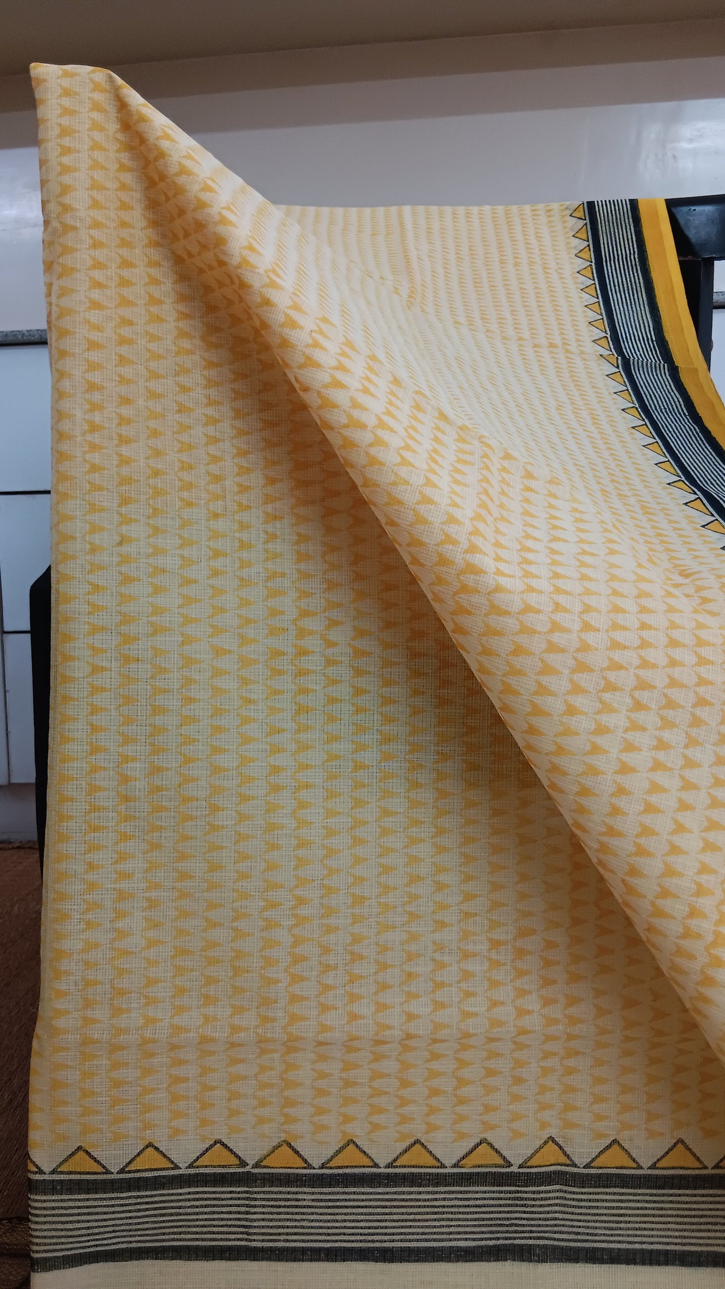 Yellow light weight kota cotton saree (CKT-228)
