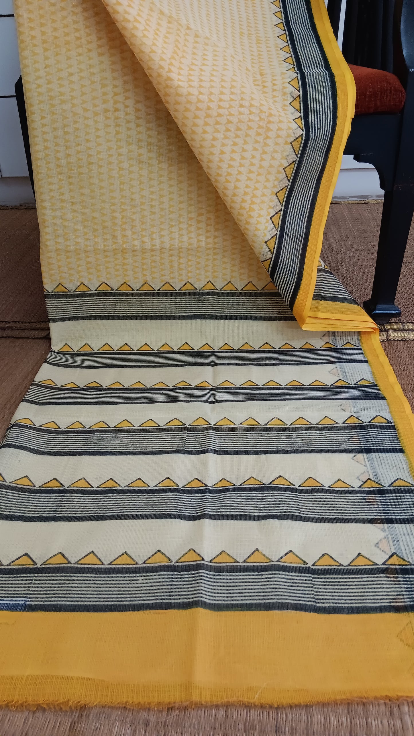 Yellow light weight kota cotton saree (CKT-228)