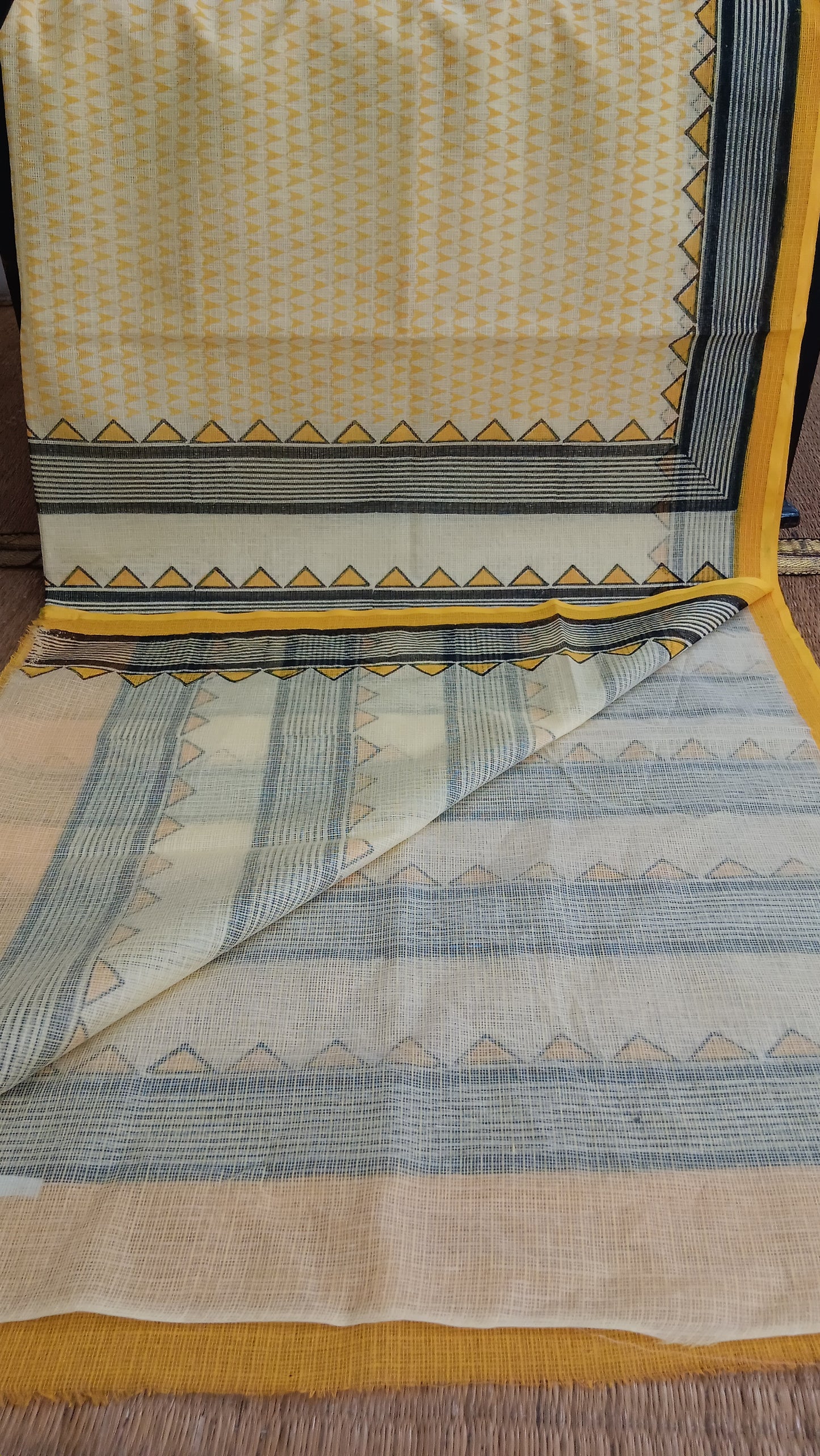 Yellow light weight kota cotton saree (CKT-228)