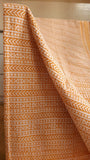 Yellow printed cotton daily use saree (DW-38)