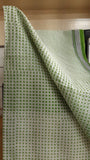 Block printed green and black kota cotton saree (CKT-2052)