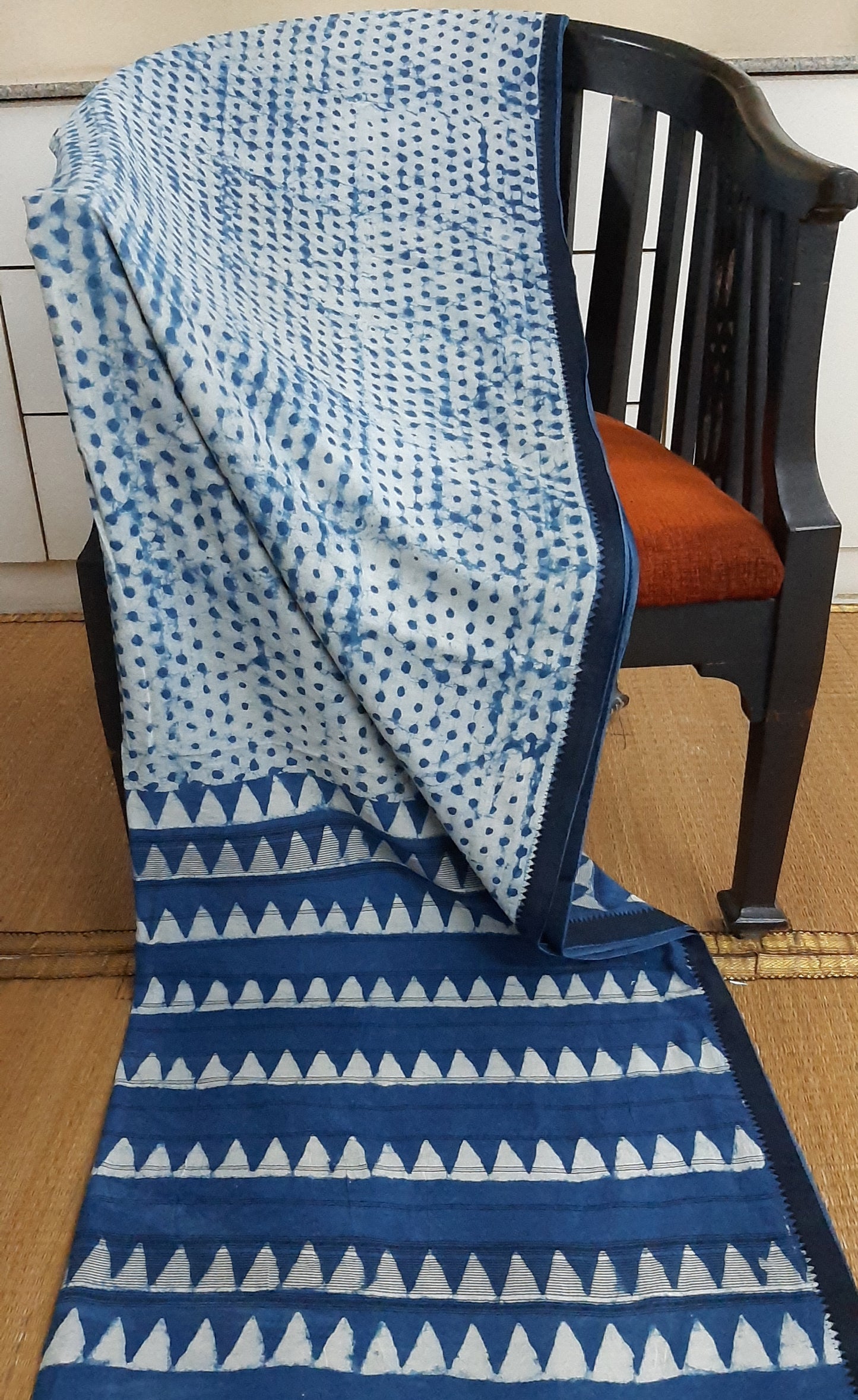 Indigo handloom saree (IND-63)