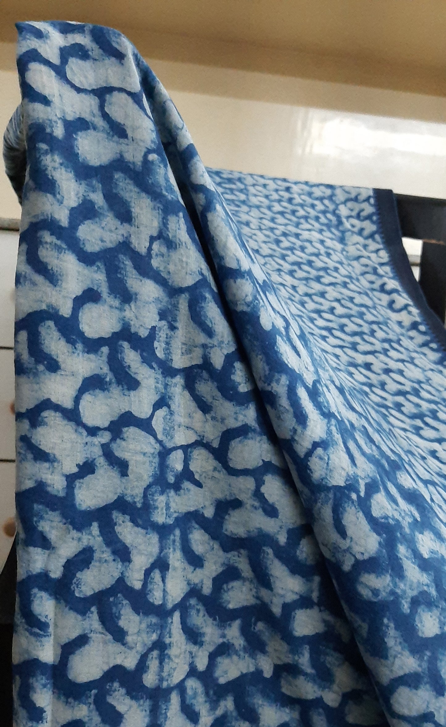 Cotton saree indigo printed (IND-62)