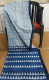 Indigo printed pure cotton saree (IND-60)